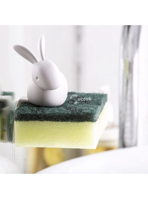 Mosogatószivacs tartó, konyhai szivacstartó (nyuszi alakú)