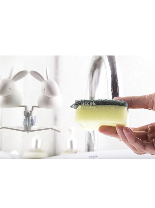 Mosogatószivacs tartó, konyhai szivacstartó (nyuszi alakú)