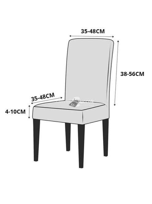 4 db Fekete virágos víz lepergető székhuzat 