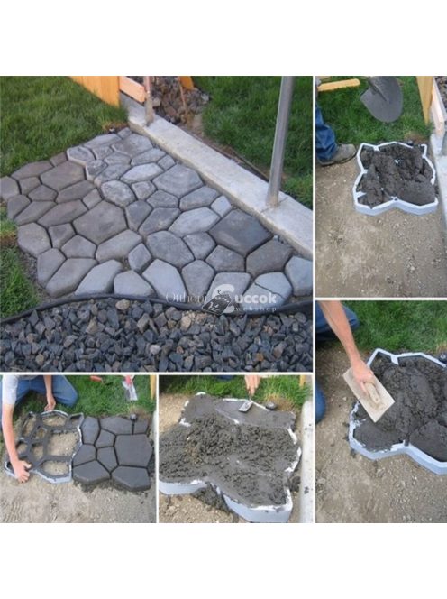 Dekoratív térkő sablon