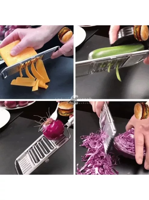 Reszelő, szeletelő 3 cserélhető betéttel