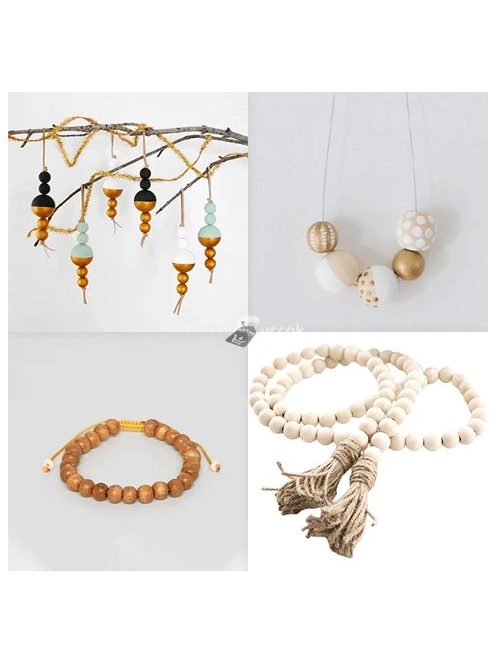 16 részes fa gyöngy készítő 