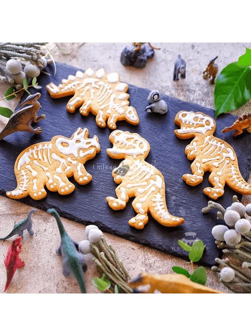 Dinós keksz forma és minta (3db)