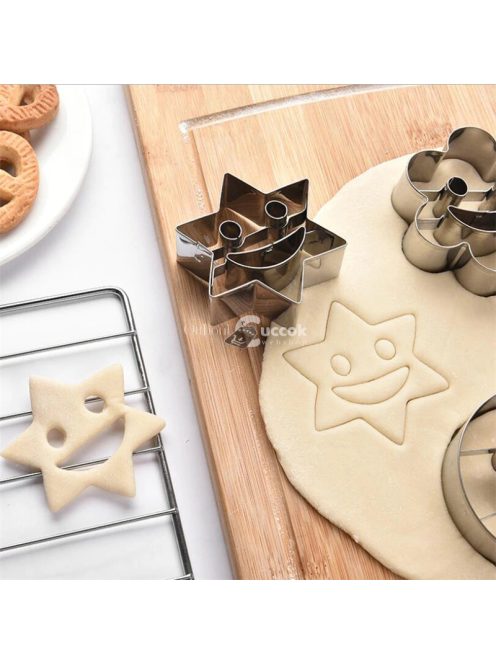 Smiley keksz kiszúró (4 db)