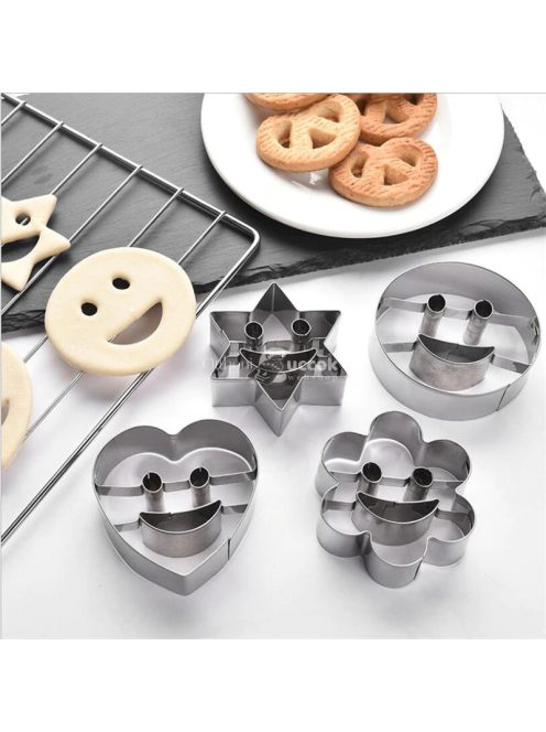 Smiley keksz kiszúró (4 db)