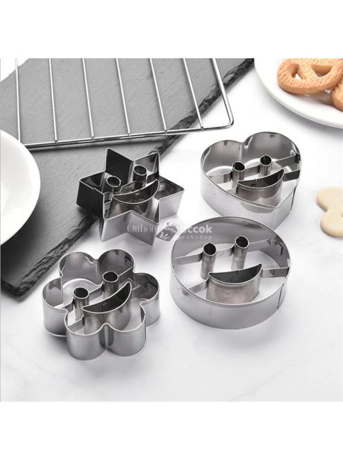 Smiley keksz kiszúró (4 db)