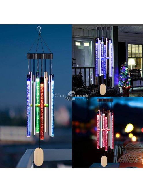 Napelemes világító szélcsengő