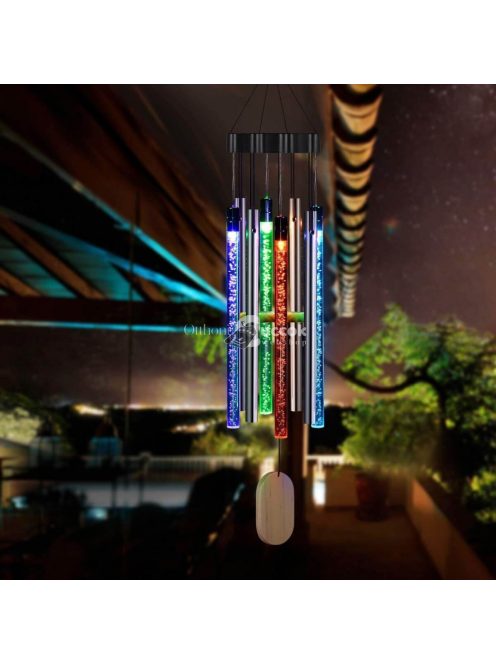 Napelemes világító szélcsengő