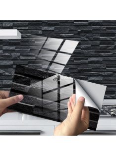 Kőmintás csempematrica - Fekete