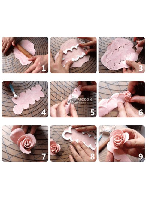 Rózsakészítő forma tortadekorációhoz (3 db)