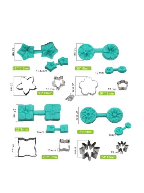 Fondant forma és mintázó készlet