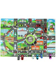   Autós játszószőnyeg, játszószőnyeg gyerekeknek 100x130 cm