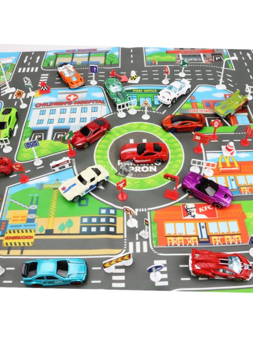 Autós játszószőnyeg, játszószőnyeg gyerekeknek 100x130 cm