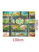 Autós játszószőnyeg, játszószőnyeg gyerekeknek 100x130 cm