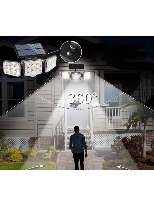 Ultra Erős Fényű Mozgásérzékelős Kültéri Lámpa