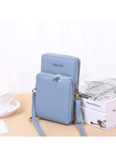 Cipzáros crossbody, női táska - Világos kék