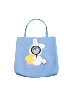 Macskahordozó vászon válltáska kukucskálóval