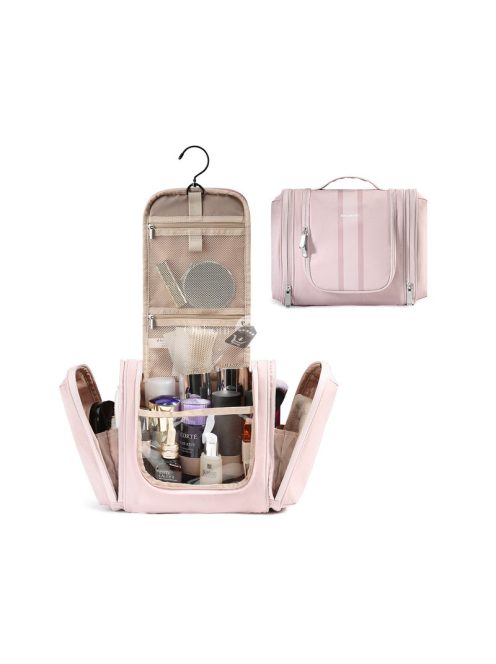 Felakasztható utazós kozmetikai táska - - Rózsaszín