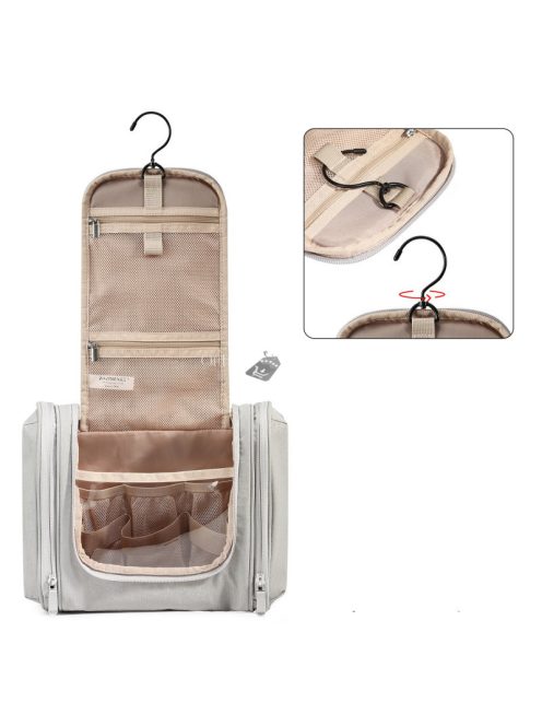Felakasztható utazós kozmetikai táska - - Szürke