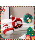 Karácsonyi mintájú fánk horgoló készlet