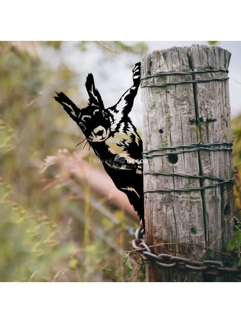 Mókus alakú kerítésdísz