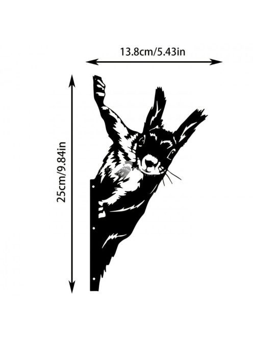 Mókus alakú kerítésdísz