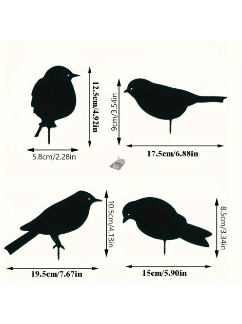 4db-os Madárkás kerítésdísz