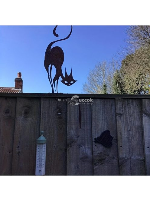 Macska kerítés dekoráció