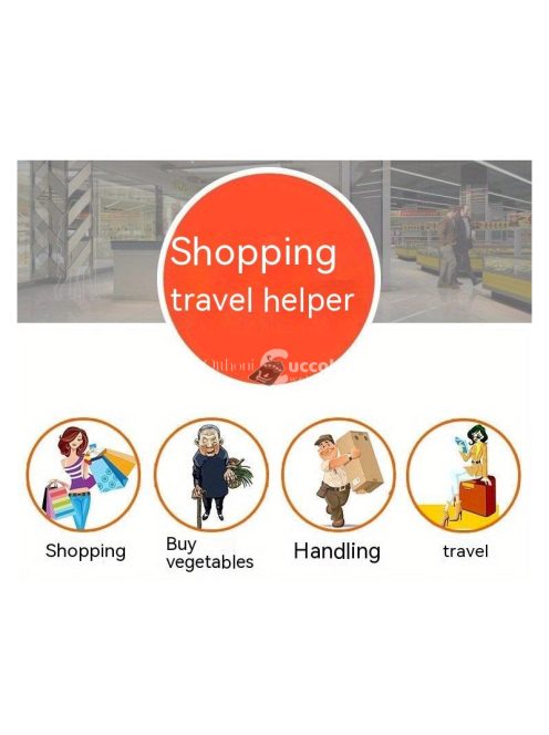 Mini összecsukható kerekes kocsi poggyászhoz, bevásárlótáskához