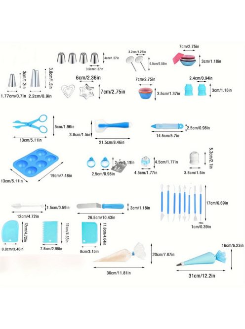 236 db-os Torta díszítő készlet