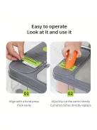 Multifunkciós, többrekeszes zöldség és gyümölcs szeletelő, reszelő