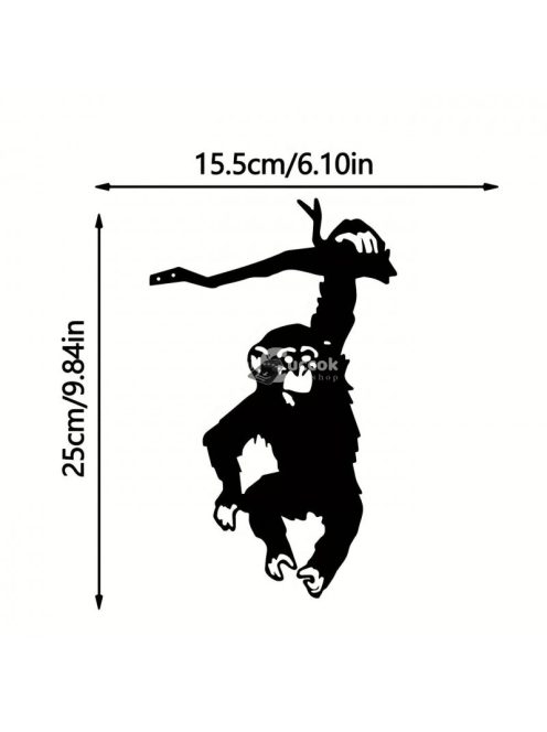 Ágon lógó majom kerti dísz