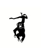 Ágon lógó majom kerti dísz