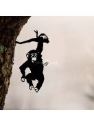 Ágon lógó majom kerti dísz