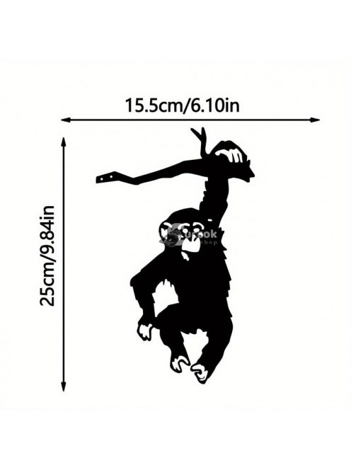 Ágon lógó majom kerti dísz