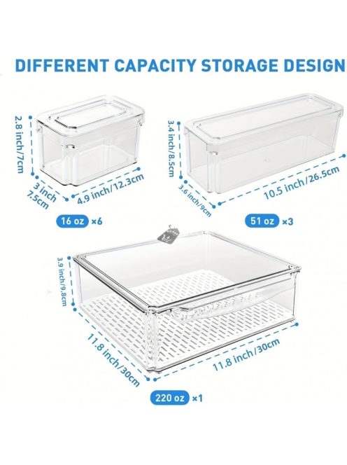10 db-os Hűtő rendszerező doboz készlet