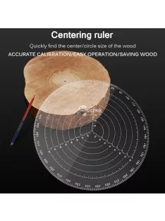 20 cm-es Kör vonalzó, középpont kereső