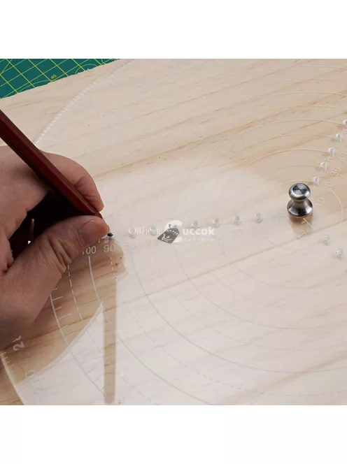 20 cm-es Kör vonalzó, középpont kereső