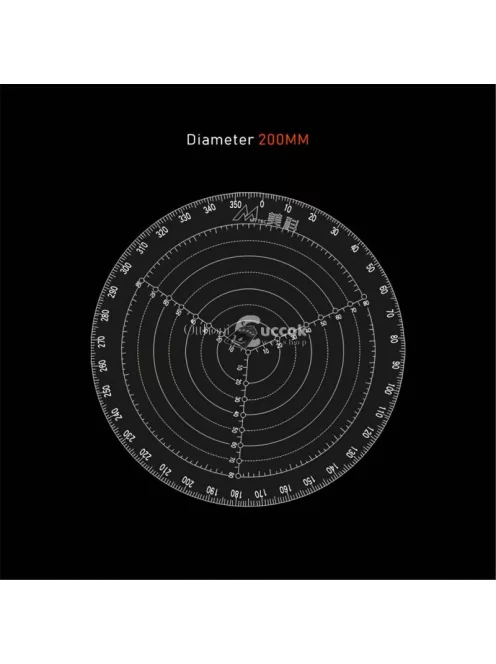 20 cm-es Kör vonalzó, középpont kereső