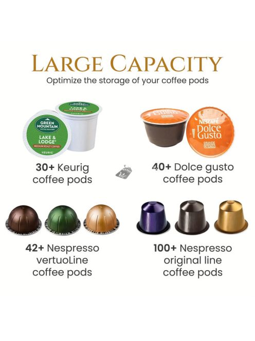 Nagy kapacitású kávékapszula tartó