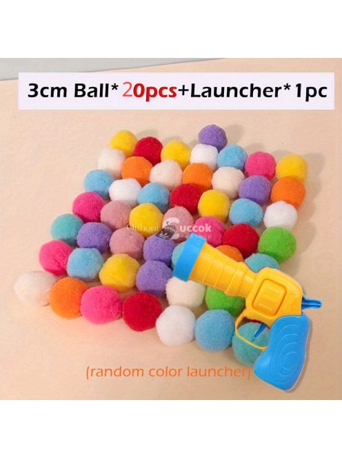 Interaktív plüsslabda kilövő játék cicáknak