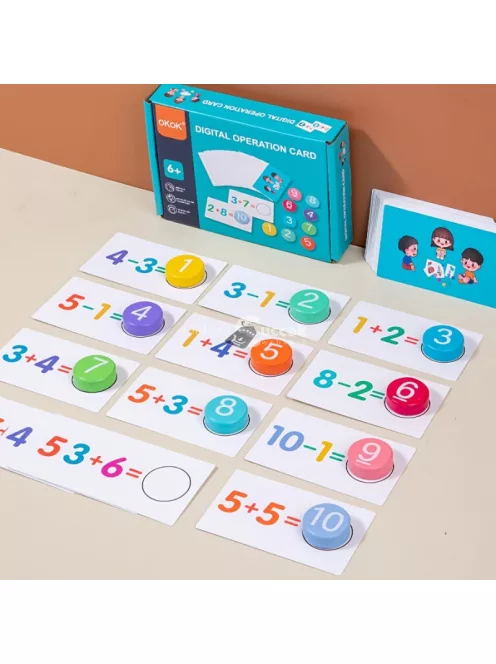 Montessori fa matematikai művelet oktató játék