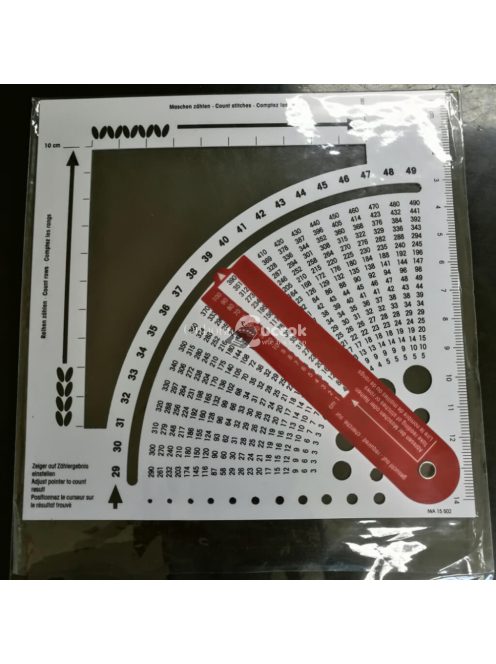 Kötésminta kalkulátor és kötőtű mérce