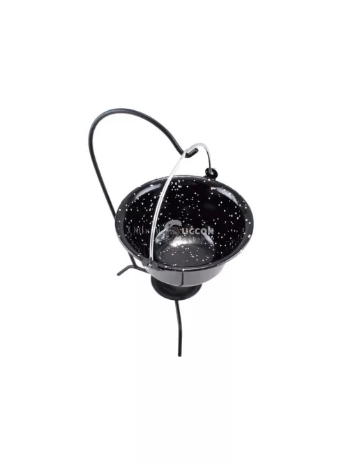 Zománcozott tálaló bogrács fekete/pöttyös 0.8 liter