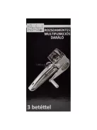Sajtdaráló 3 betétes, rozsdamentes