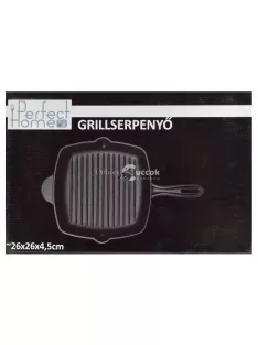 Öntöttvas grillserpenyő csőrös (kezelt)