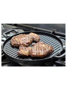 Öntöttvas Grill lap kerek 2 füllel