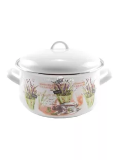 Levendula Zománcozott lábas 24 cm+fedő