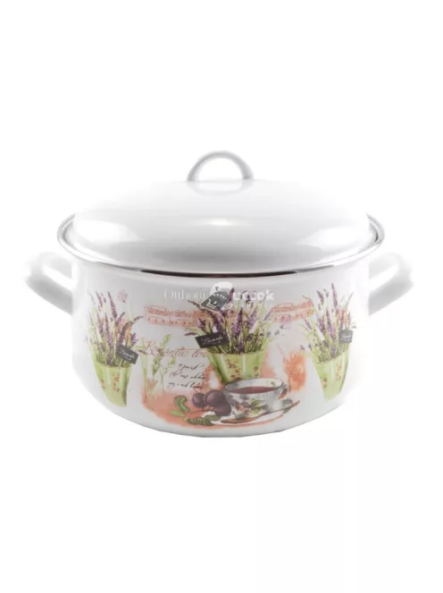 Levendula Zománcozott lábas 24 cm+fedő