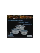 Rozsdamentes edénykészlet / lábas szett üvegfedővel
